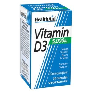 HEALTH AID VITAMIN D3 HARD CAPSULE 5000 I.U 30 PC