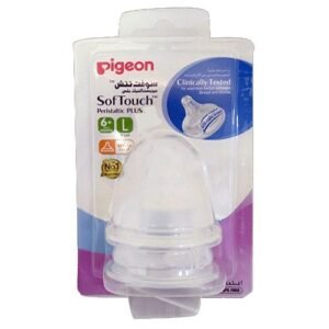 PIGEON PERISTALTIC PLUS SILICONE NIPPLE L