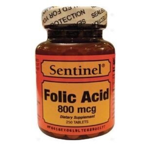 SENTINEL FOLIC ACID, 800 MCG TABLET 250'S