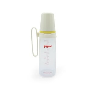 PIGEON SN KPP BOTTLE WHITE 240ML WITH HANDLE